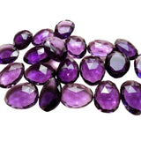 16-18mm Amethyst Hydro Quartz Rose Cut Cabochons, Amethyst Rosecut Cabochons