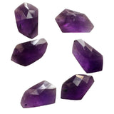 14-16mm Amethyst Rose Cut, Purple Fancy Shape Flat Back Rose Cut Faceted