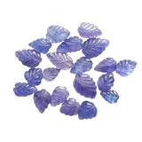6x8mm - 9x13mm Tanzanite Cabochons, Natural Hand Carved Leaf Shape Cabochons
