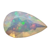 7.4x12mm Huge Ethiopian Opal, Pear Faceted Opal, Fancy Cut For Ring, 1.30 Cts