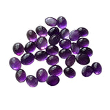 8x10mm-9x11mm Amethyst Oval Plain Flat Back Cabochons, Amethyst Cabochons