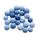 7-9mm Blue Opal Cabochons, Natural Blue Opal Plain Round Flat Back Cabochons
