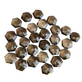 14-15mm Smoky Quartz Hexagon Shape Gemstones, Smoky Quartz Faceted Both Side Cut