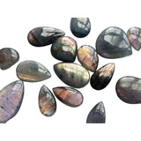 16-25mm Labradorite Plain Cabochons, Rare Purple Fire Labradorite Gemstones