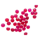 8mm Pink Chalcedony Round Faceted Stones, Loose Pink Chalcedony Double Side