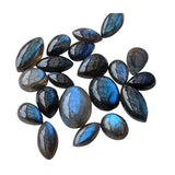 12-18mm Labradorite Plain Cabochons, Natural Mix Shape Labradorite Flat Back