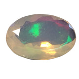 7.8x10.4mm Huge Ethiopian Opal, Oval Faceted Opal, Fancy Cut For Ring, 1.5 ct