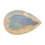 10x15.5mm Huge Ethiopian Opal, Pear Faceted Fancy Cut Stone, 3.97 Cts-KS3767