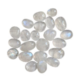 7-10mm Rainbow Moonstone Plain Cabochons, Plain Free Form Shape Moonstone