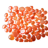 9mm Carnelian Rose Cut Cabochons, Carnelian Rose Cut Flat Back Cabochons
