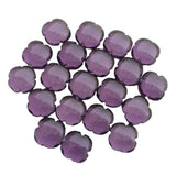 15mm Purple Hydro Quartz Fancy Floral Cabochon, Purple Hydro Quartz Clover Shape