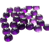 8mm Amethyst Cabochon Lot, Amethyst Round Plain Flat Back Calibrated