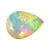 5x8mm Ethiopian Opal Pear Cut Stone, Faceted Pear Fire Opal For Jewelry, 0.45CTW