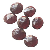12-15mm Ruby Red Crystal Quartz Rose Cut Cabochons, Ruby Red Quartz Flat Back