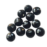 11mm Black Onyx Round Cabochon, Black Onyx Gems, Onyx RoseCut Gemstones