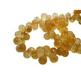 4x7 mm-7x11 mm Citrine Faceted Tear Drop Beads, Citrine Briolettes For Jewelry