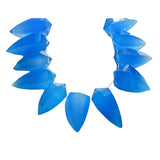 10x19 mm-11x25 mm Blue Chalcedony Faceted Horn Beads, Blue Chalcedony Fancy Horn