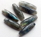 28mm Labradorite Both Side Faceted Stick Gemstones, Loose 1Pc Labradorite