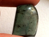 12x17mm Green Tourmaline Cabochon, Loose Tourmaline Fancy Shape Flat Back