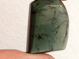 12x17mm Green Tourmaline Cabochon, Loose Tourmaline Fancy Shape Flat Back