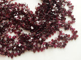 4x5mm - 4x6mm Plain Garnet Pear Beads, 13 Inch Strand Red Garnet Gemstone Beads For Necklace (1 ST To 5 ST) - KRIS48