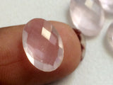 8x12mm Rose Quartz Oval Gemstones, Oval Rose Quartz Double Side Faceted