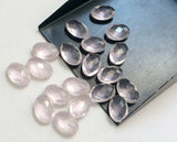 8x12mm Rose Quartz Oval Gemstones, Oval Rose Quartz Double Side Faceted