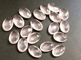 8x12mm Rose Quartz Oval Gemstones, Oval Rose Quartz Double Side Faceted