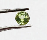 4mm Peridot Round Cut Stone Lot, Loose Pointed Back Round Faceted Peridot Gemstones For Jewelry (5 CTW To 25 CTW) - KSN200Z
