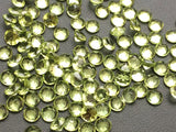 4mm Peridot Round Cut Stone Lot, Loose Pointed Back Round Faceted Peridot Gemstones For Jewelry (5 CTW To 25 CTW) - KSN200Z