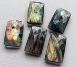 13x22mm Labradorite Rectangle Lot, Labradorite Both Side Faceted Stone