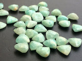 8mm Amazonite Trillion Faceted Gemstones, 6 Pcs Loose Double Side Cut Amazonite Trillion Gemstones For Jewelry - KRS295Z