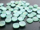 15mm Aqua Chalcedony Cushion Cut Flat Back Cabochons, 5 Pieces Loose Aqua Chalcedony Square Gemstones For Jewelry - KRS316Z