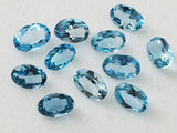 4x6mm Swiss Blue Topaz Oval Cut Stones, Original Swiss Blue Topaz Oval