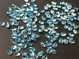 4x6mm Swiss Blue Topaz Oval Cut Stones, Original Swiss Blue Topaz Oval