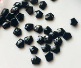 14-16mm Black Onyx Rose Cut Cabochon, Black Onyx Fancy Cut Flat Back Cabochons For Jewelry (5Pcs To 20pcs) - GS3142Z