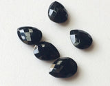 12.5x17.5mm Black Onyx Faceted Pear Gemstones, 5 Pieces Loose Black Onyx Double Side Cut Gems Pear Stones For Jewelry - GS3152Z