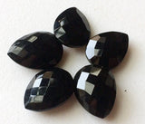 12.5x17.5mm Black Onyx Faceted Pear Gemstones, 5 Pieces Loose Black Onyx Double Side Cut Gems Pear Stones For Jewelry - GS3152Z