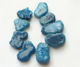 26-38 mm Blue Solar Quartz, Stalactite Slice, Natural Solar Quartz Slices