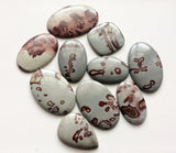 33-52mm Huge Jasper Cabochons, Mix Shape Plain Flat Back Cabochons, 5 Pcs Loose