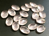 8x12mm Rose Quartz Oval Gemstones, Oval Rose Quartz Double Side Faceted