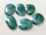 20-28mm Green Onyx Coated Rose Cut Cabochons, Loose Coated Green Onyx Flat Back Cabochons For Ring - KRS195Z