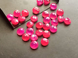 8mm Pink Chalcedony Round Faceted Stones, Loose Pink Chalcedony Double Side