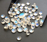 6mm Rainbow Moonstone Faceted Round Cut, Loose 1 Piece Rainbow Moonstone