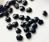 14-16mm Black Onyx Rose Cut Cabochon, Black Onyx Fancy Cut Flat Back Cabochons For Jewelry (5Pcs To 20pcs) - GS3142Z