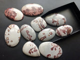 33-52mm Huge Jasper Cabochons, Mix Shape Plain Flat Back Cabochons, 5 Pcs Loose