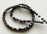 4.5mm 2 Pieces Black Drilled Rough Raw Uncut Diamond Beads For Jewelry-PPKJ163