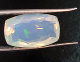 8x13mm Huge Ethiopian Emerald Opal, Rectangle Faceted Opal, Fancy Cut 2.70 Cts