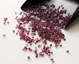 1.5-2.5mm Garnet Round Cabochons, Garnet Flat Back Plain Round Cabochons