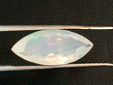 6.6x15.6mm Huge Ethiopian Marquise Opal, Faceted Fancy Cut Stone, 1.60 Cts
